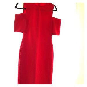 Cut out Shoulder Midi Dress